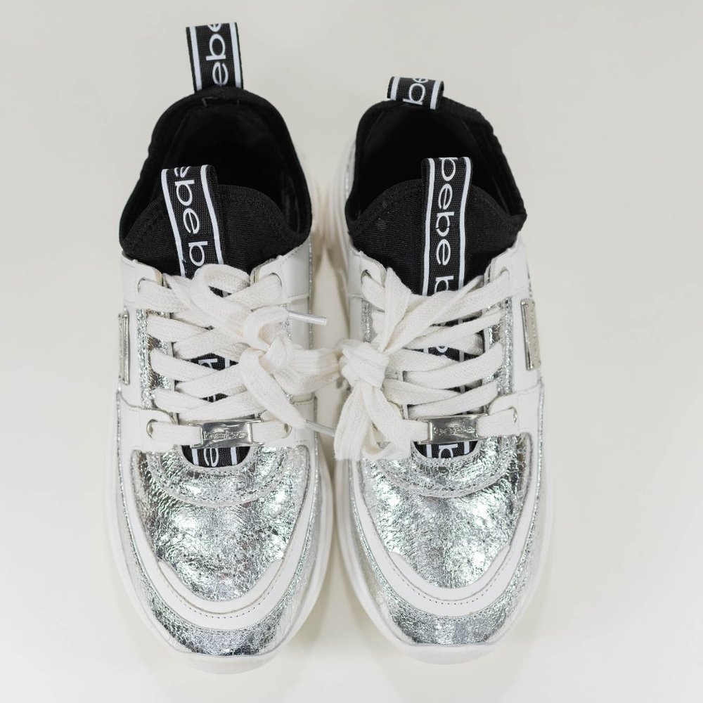 Bebe Sport Lealea Metallic Logo Fashion Sneakers - Picture 6 of 13